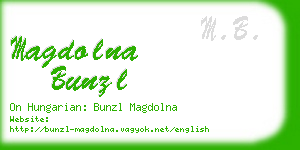 magdolna bunzl business card